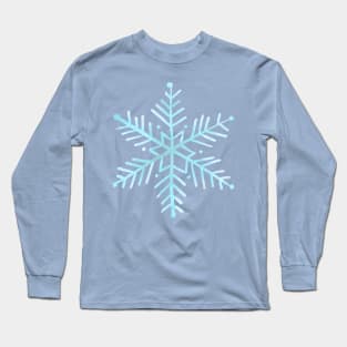 Snowflake in light blue (winter and holidays aesthetic) Long Sleeve T-Shirt